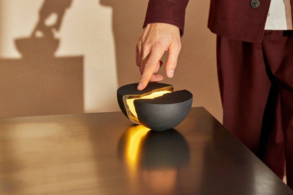 Sculptural portable speaker