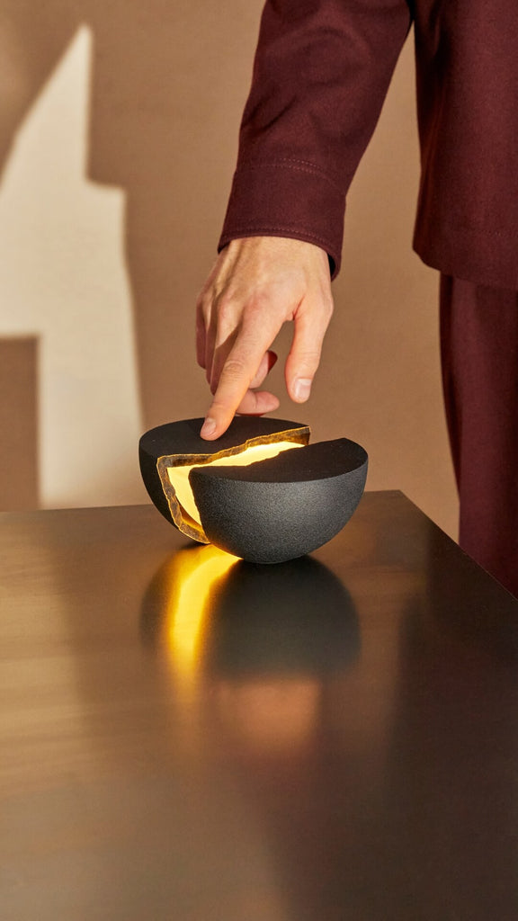Sculptural portable speaker